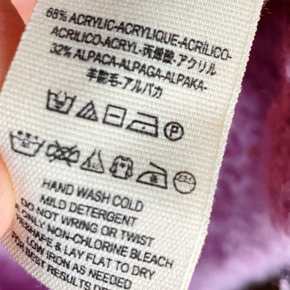 Free People Barbie Pink Alpaca Blend V-Neck Oversize Sweater Slouch XS Lagenlook - Picture 11 of 11